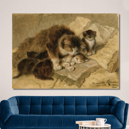 Orgoglio Materno Henriëtte Ronner-Knip hrk16 quadro stampato su tela