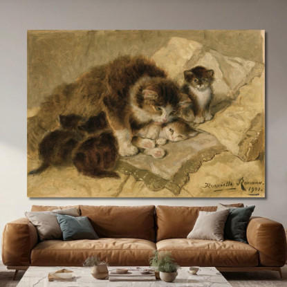 Orgoglio Materno Henriëtte Ronner-Knip hrk16 quadro stampato su tela