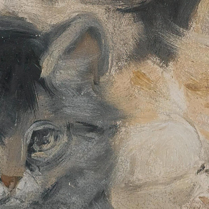 Tre Gattini Henriëtte Ronner-Knip hrk27 quadro stampato su tela