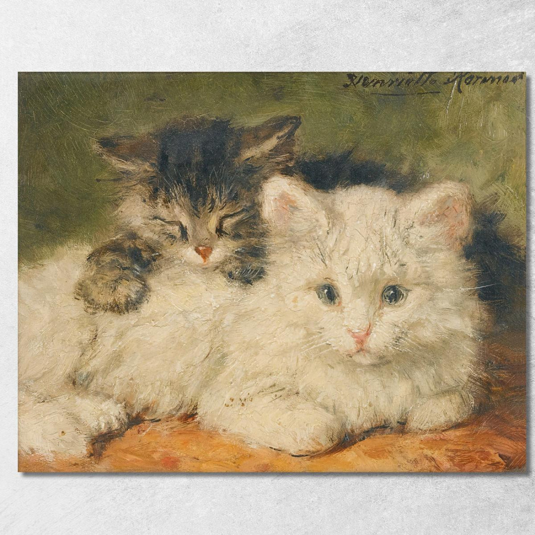 Due Gattini Henriëtte Ronner-Knip hrk31 quadro stampato su tela Due Gattini Henriëtte Ronner-Knip hrk31 quadro stampato su tela