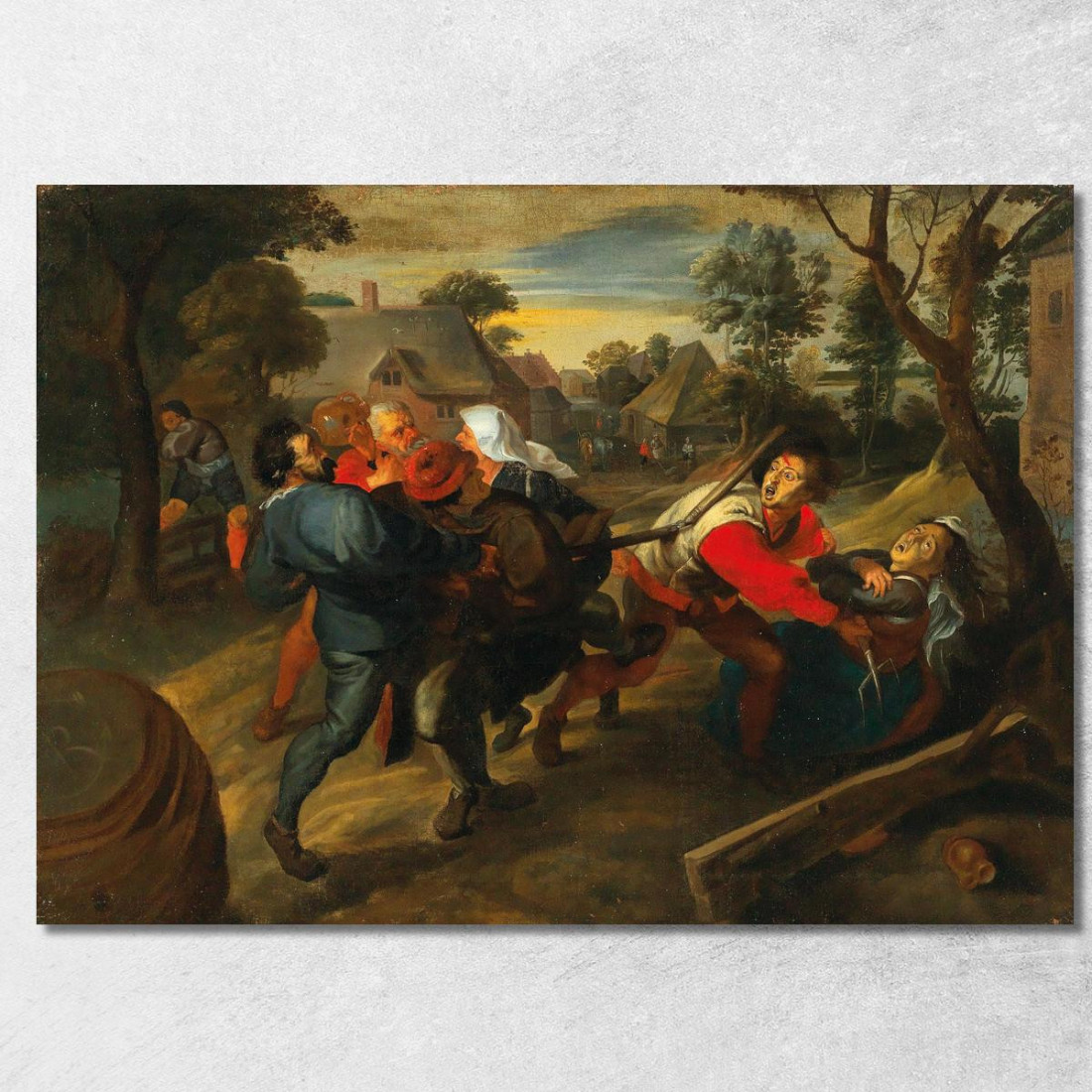 Rissa In Un Villaggio Jan Brueghel the Younger jby7 quadro stampato su tela Rissa In Un Villaggio Jan Brueghel the Younger jby7 quadro stampato su tela