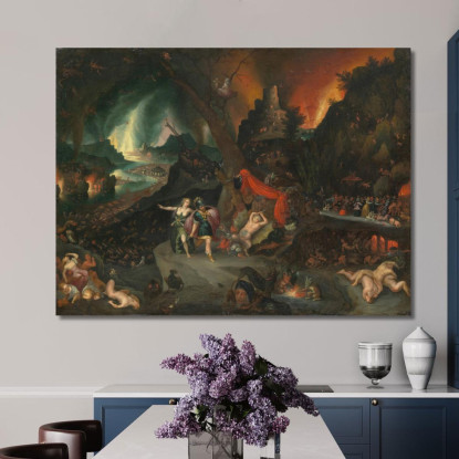 Enea E La Sibilla Nell'Oltretomba Jan Brueghel the Younger jby8 quadro stampato su tela