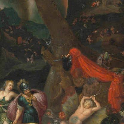 Enea E La Sibilla Nell'Oltretomba Jan Brueghel the Younger jby8 quadro stampato su tela