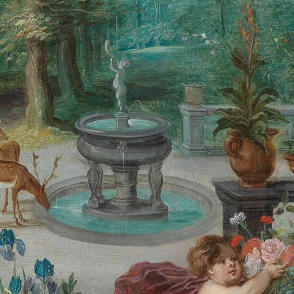 Un'Allegoria Dell'Olfatto Jan Brueghel the Younger jby11 quadro stampato su tela