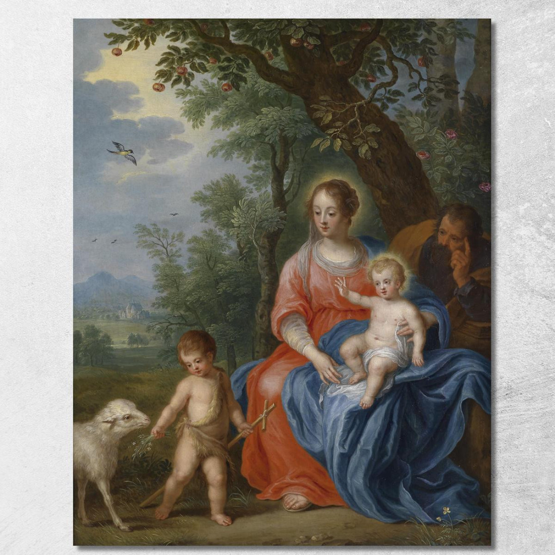 La Sacra Famiglia Con San Giovanni Jan Brueghel the Younger jby17 quadro stampato su tela La Sacra Famiglia Con San Giovanni Jan Brueghel the Younger jby17 quadro stampato su tela