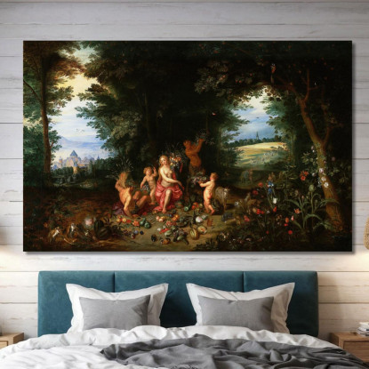 Paesaggio Con Cerere (Allegoria Della Terra) Jan Brueghel the Younger jby24 quadro stampato su tela