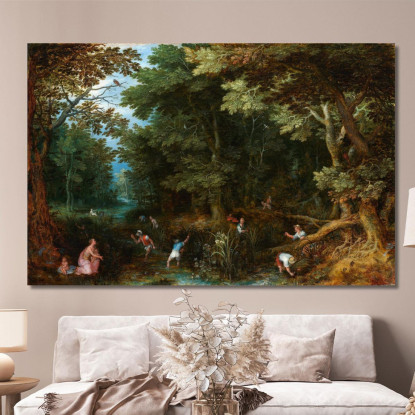Latona E I Contadini Lici Jan Brueghel the Younger jby26 quadro stampato su tela