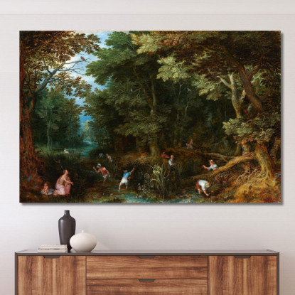 Latona E I Contadini Lici Jan Brueghel the Younger jby26 quadro stampato su tela