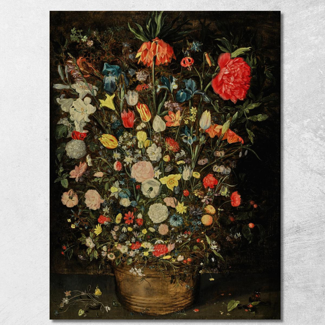 Natura Morta Con Un Grande Mazzo Di Fiori In Un Secchio Di Legno Jan Brueghel the Younger jby33 quadro stampato su tela Natura Morta Con Un Grande Mazzo Di Fiori In Un Secchio Di Legno Jan Brueghel the Younger jby33 quadro stampato su tela