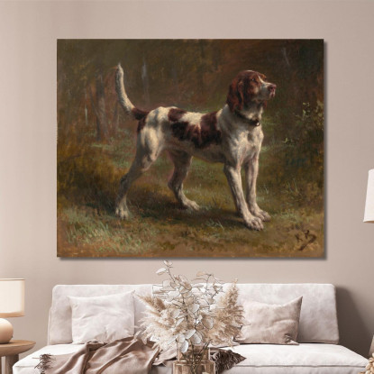Un Cane Da Caccia Limier Briquet Rosa Bonheur rbn3 quadro stampato su tela