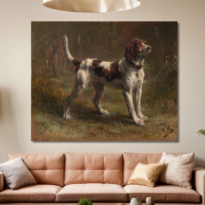 Un Cane Da Caccia Limier Briquet Rosa Bonheur rbn3 quadro stampato su tela