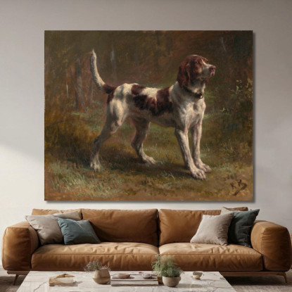 Un Cane Da Caccia Limier Briquet Rosa Bonheur rbn3 quadro stampato su tela