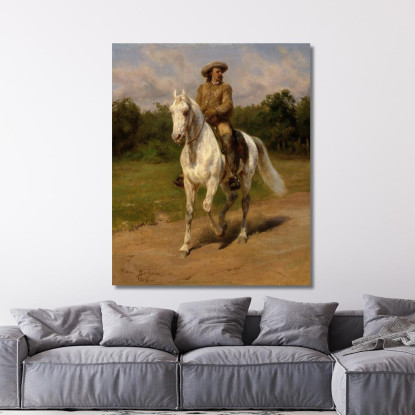 Colonnello William F. Cody (Buffalo Bill) Rosa Bonheur rbn12 quadro stampato su tela