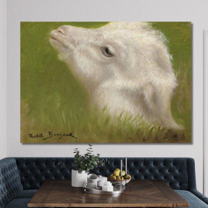 Testa Di Un Agnello Rosa Bonheur rbn17 quadro stampato su tela