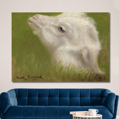 Testa Di Un Agnello Rosa Bonheur rbn17 quadro stampato su tela