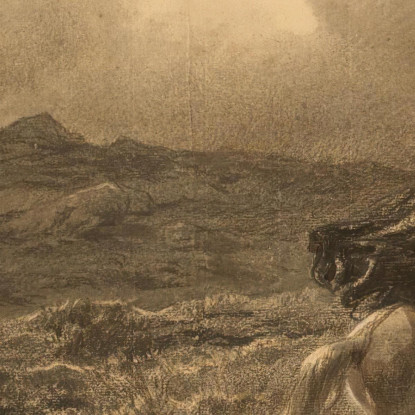Cavallo E Cavaliere Nelle Highlands Scozzesi (La Tempesta In Arrivo) Rosa Bonheur rbn19 quadro stampato su tela