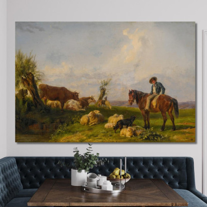 Nel Prato Rosa Bonheur rbn20 quadro stampato su tela