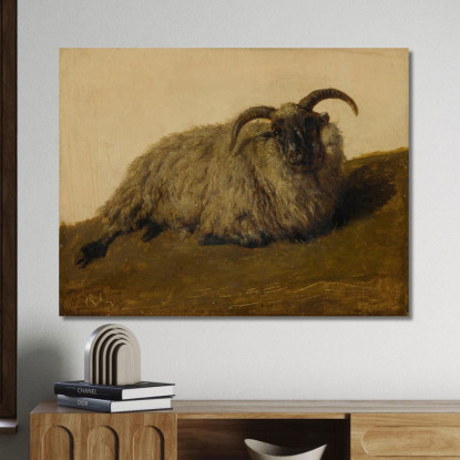 Il Merinos Rosa Bonheur rbn25 quadro stampato su tela
