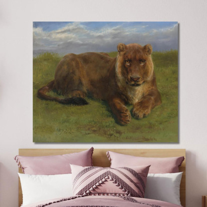 Leonessa A Riposo Rosa Bonheur rbn29 quadro stampato su tela