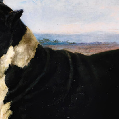 Ritratto Di Un Mastino-Labrador In Un Paesaggio Rosa Bonheur rbn35 quadro stampato su tela