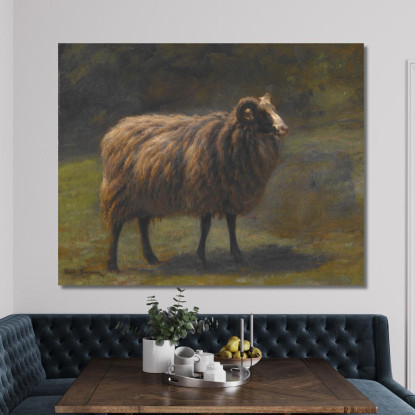Ariete Rosa Bonheur rbn37 quadro stampato su tela