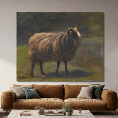 Ariete Rosa Bonheur rbn37 quadro stampato su tela