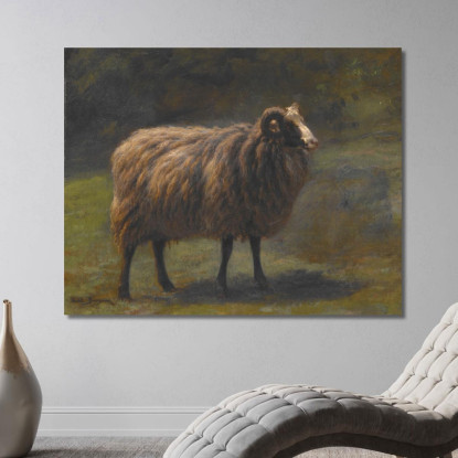Ariete Rosa Bonheur rbn37 quadro stampato su tela