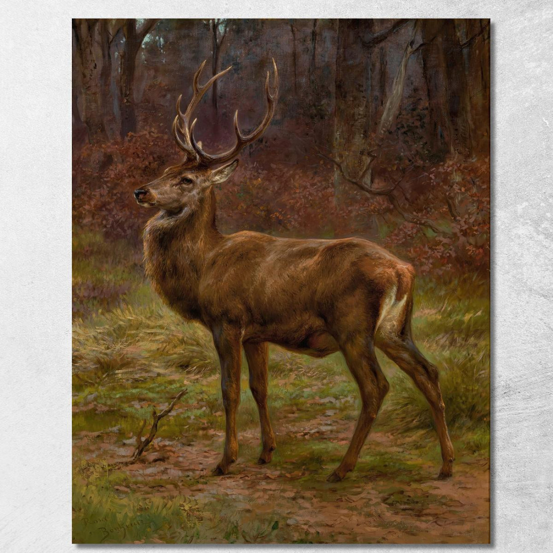 Cervo In Un Paesaggio Autunnale Rosa Bonheur rbn42 quadro stampato su tela