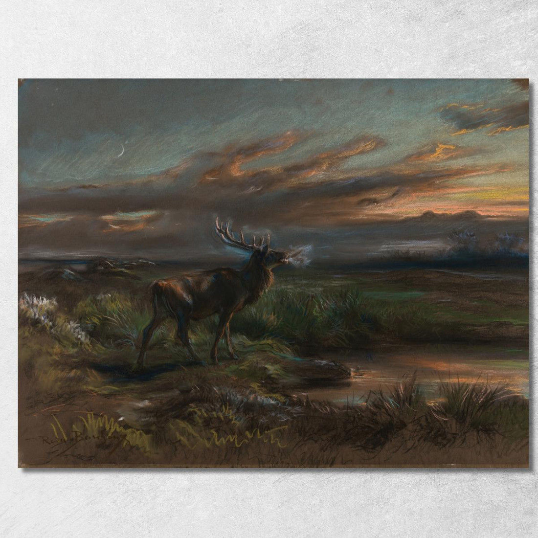 Il Richiamo Del Cervo Rosa Bonheur rbn44 quadro stampato su tela Il Richiamo Del Cervo Rosa Bonheur rbn44 quadro stampato su tela