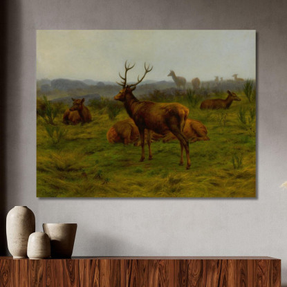 Il Monarca Della Mandria Rosa Bonheur rbn49 quadro stampato su tela