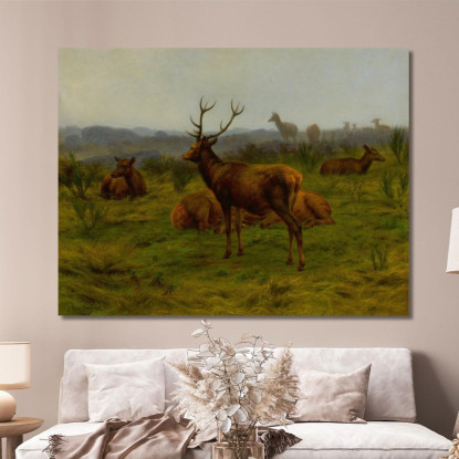 Il Monarca Della Mandria Rosa Bonheur rbn49 quadro stampato su tela