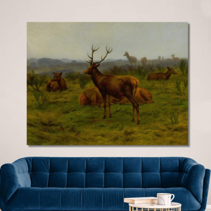 Il Monarca Della Mandria Rosa Bonheur rbn49 quadro stampato su tela