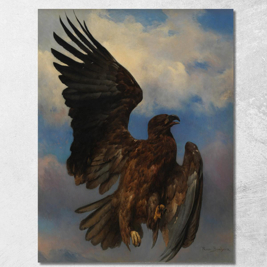 L'Aquila Ferita Rosa Bonheur rbn51 quadro stampato su tela L'Aquila Ferita Rosa Bonheur rbn51 quadro stampato su tela