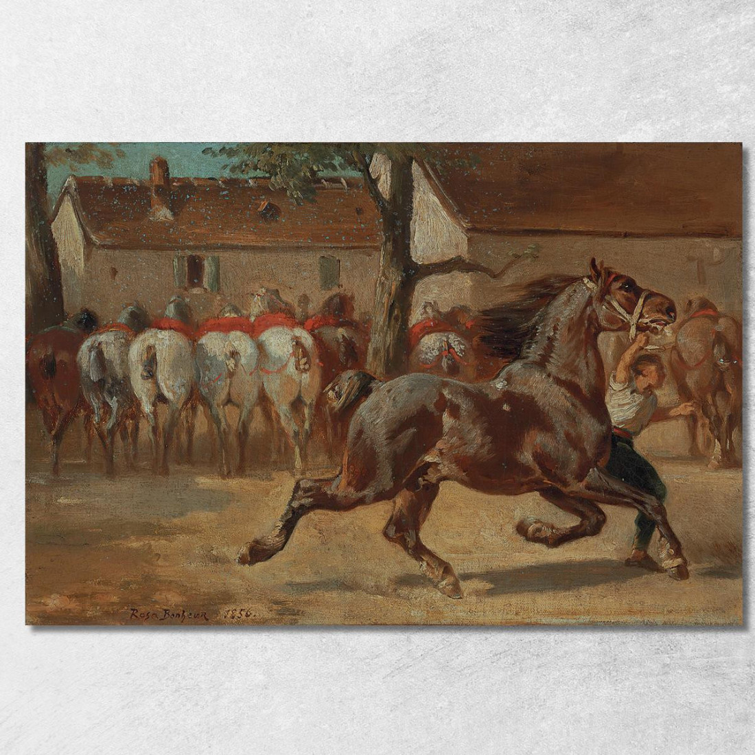Cavallo Al Trotto Rosa Bonheur rbn54 quadro stampato su tela Cavallo Al Trotto Rosa Bonheur rbn54 quadro stampato su tela