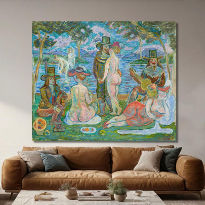 Banchetto 2 Zygmunt Waliszewski zwl2 quadro stampato su tela