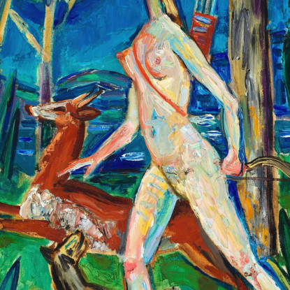 Diana Nella Foresta Zygmunt Waliszewski zwl12 quadro stampato su tela