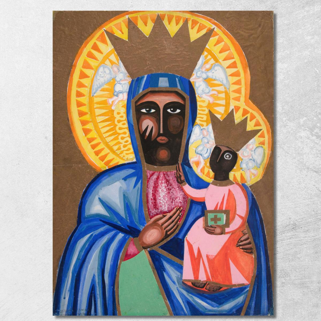 Madonna Nera Di Częstochowa Zygmunt Waliszewski zwl30 quadro stampato su tela Madonna Nera Di Częstochowa Zygmunt Waliszewski zwl30 quadro stampato su tela