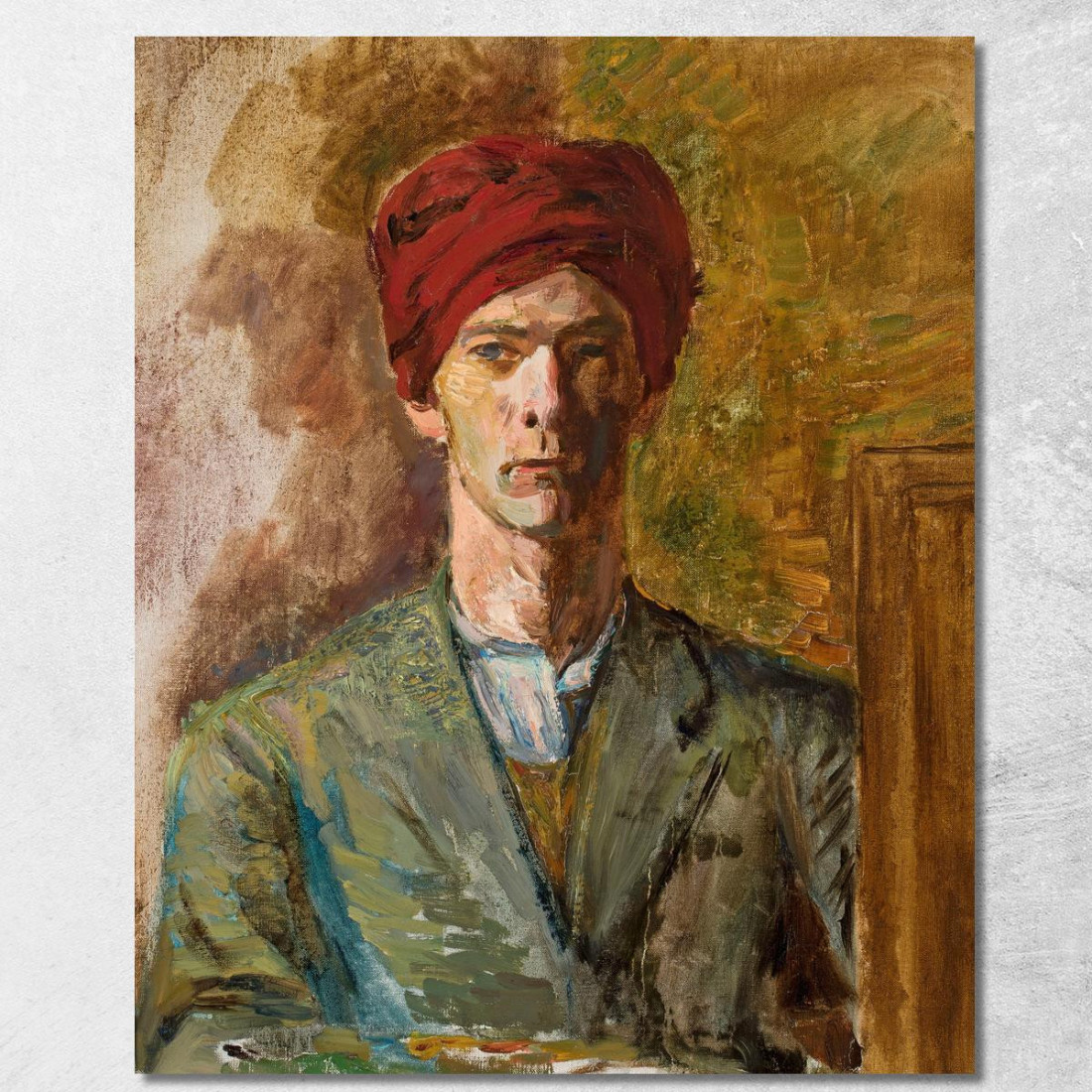 Autoritratto Con Turbante Zygmunt Waliszewski zwl41 quadro stampato su tela Autoritratto Con Turbante Zygmunt Waliszewski zwl41 quadro stampato su tela