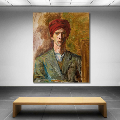 Autoritratto Con Turbante Zygmunt Waliszewski zwl41 quadro stampato su tela