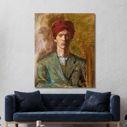Autoritratto Con Turbante Zygmunt Waliszewski zwl41 quadro stampato su tela