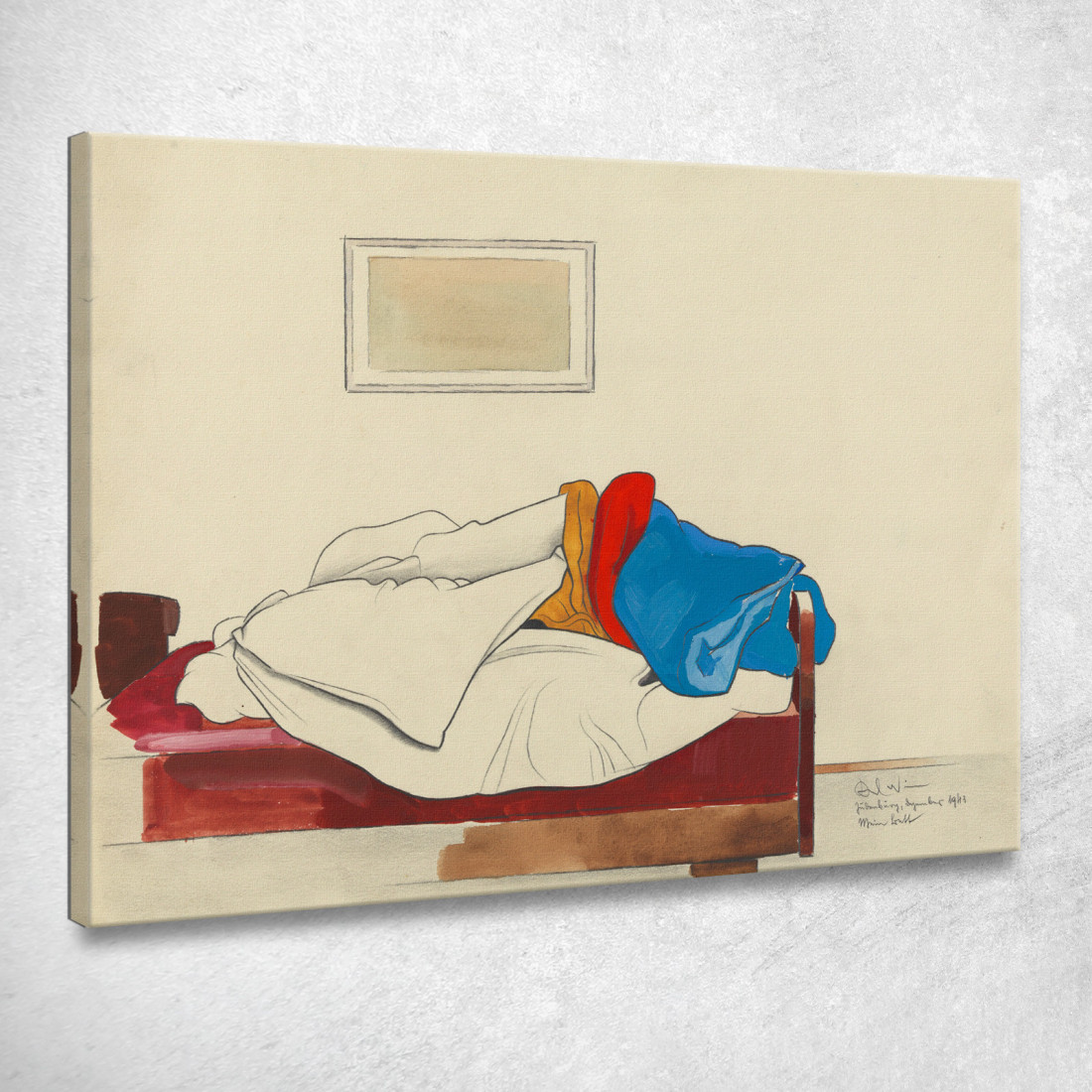 Il Mio Letto Karl Wiener kwn333 quadro stampato su tela Il Mio Letto Karl Wiener kwn333 quadro stampato su tela