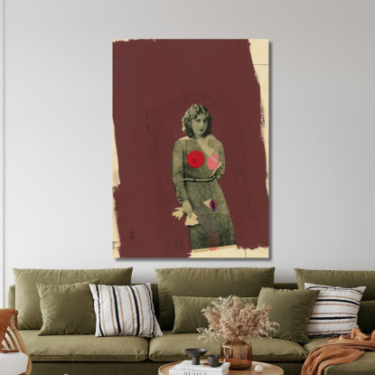 Ragazza Karl Wiener kwn348 quadro stampato su tela
