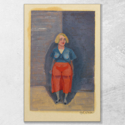 Figura Femminile Senza Titolo 6 Karl Wiener kwn521 quadro stampato su tela