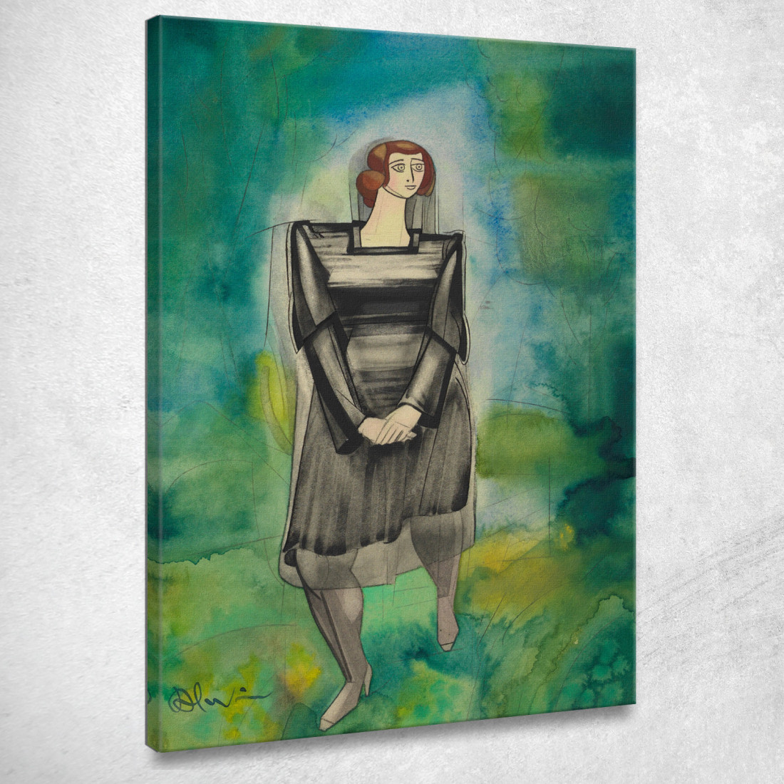Figura Femminile Senza Titolo 8 Karl Wiener kwn523 quadro stampato su tela Figura Femminile Senza Titolo 8 Karl Wiener kwn523 quadro stampato su tela