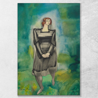 Figura Femminile Senza Titolo 8 Karl Wiener kwn523 quadro stampato su tela