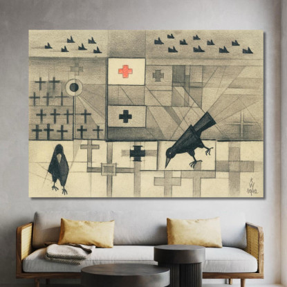 Senza Titolo Ii 5 Karl Wiener kwn540 quadro stampato su tela