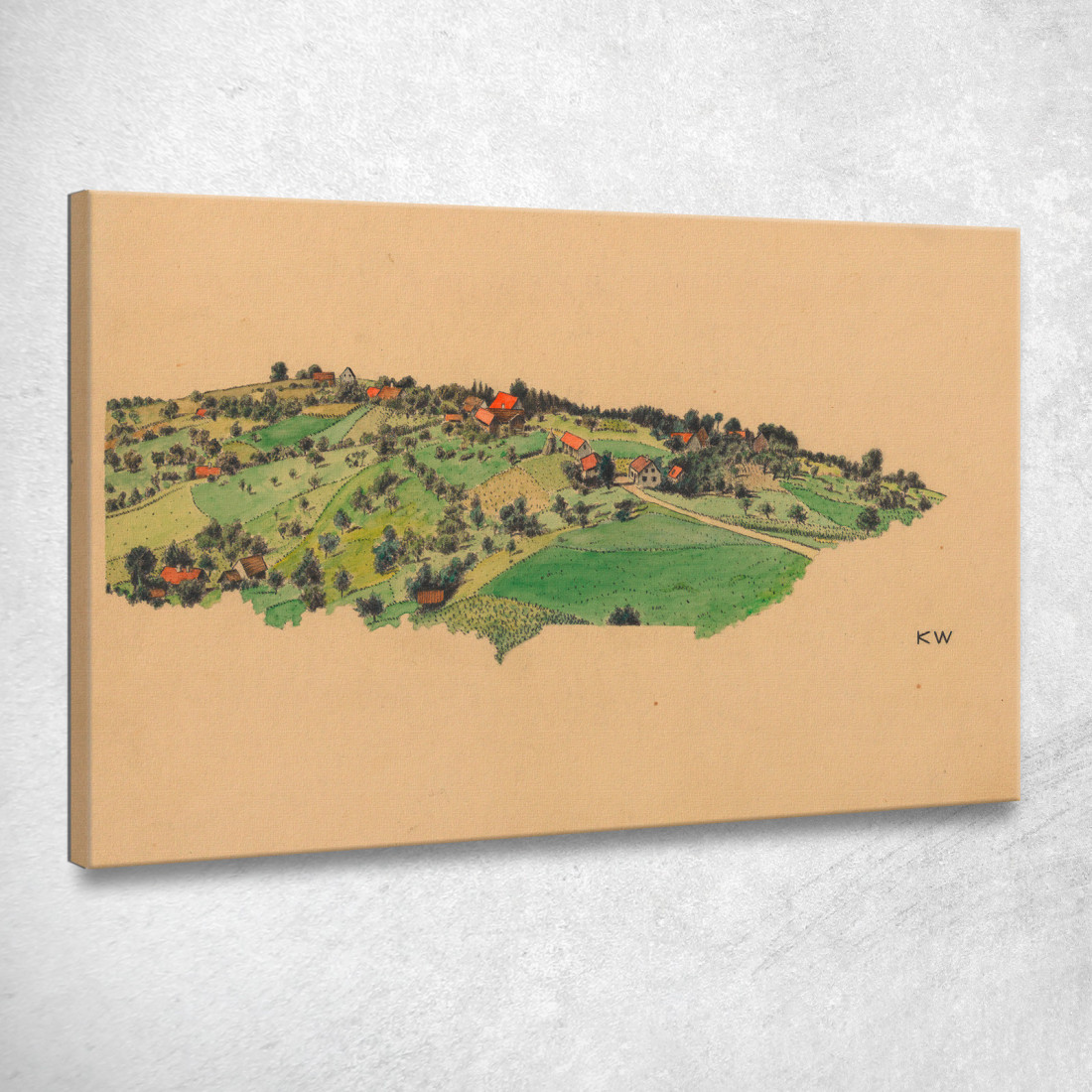 Paesaggio Senza Titolo In Stiria Karl Wiener kwn555 quadro stampato su tela Paesaggio Senza Titolo In Stiria Karl Wiener kwn555 quadro stampato su tela
