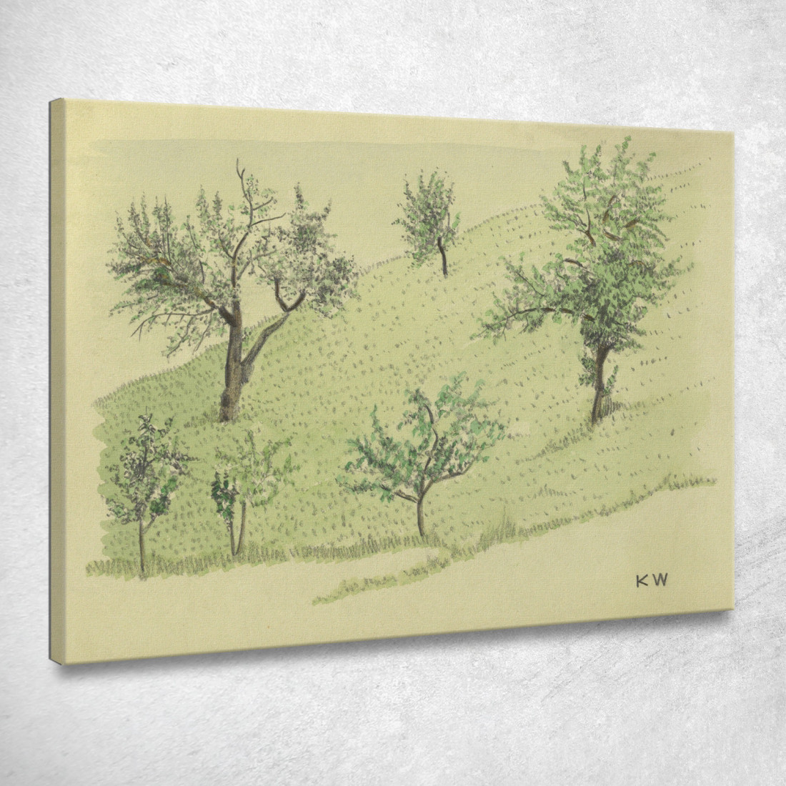 Alberi Decidui Senza Titolo Sulla Collina Karl Wiener kwn560 quadro stampato su tela Alberi Decidui Senza Titolo Sulla Collina Karl Wiener kwn560 quadro stampato su tela