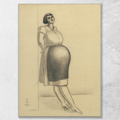 Donne Incinte Karl Wiener kwn650 quadro stampato su tela