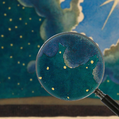 Sole Luna E Stelle Karl Wiener kwn664 quadro stampato su tela